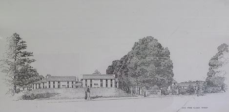 concept drawing of Wright Village with annotation saying view from Claude Street