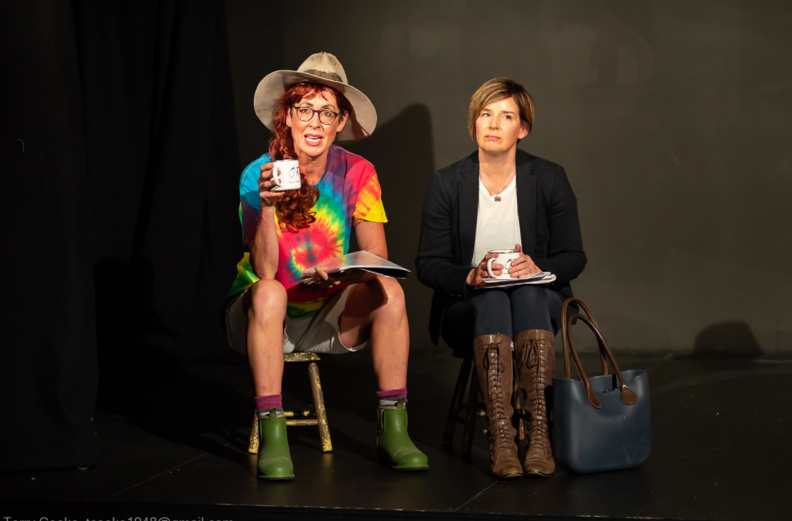 Lisa Quast and Valerie Dalton (right) in the character of Anne, in the play Red Jack, written by Frank Urban. Photo: Terry Cooke