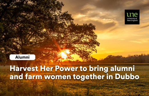 Graphic of a farm during sunrise with article tile overlayed on top.