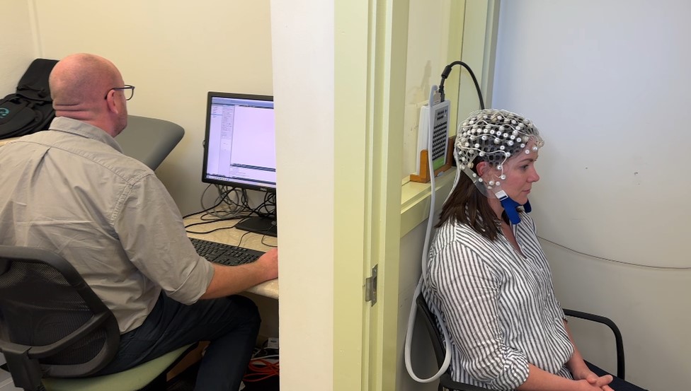 Person getting an EEG