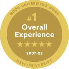 Number 1 in Overall Experience for a Public University - Good Universities Guide 5 Star Rating