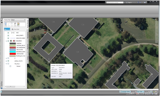 View of GIS mapping