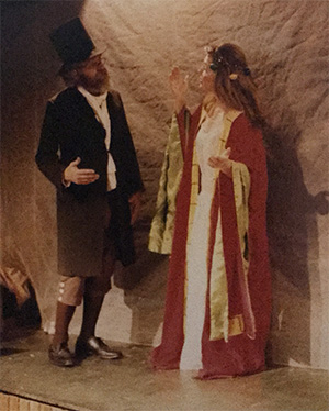 Ron as Ebenezer Scrooge in 'A Christmas Carol'.