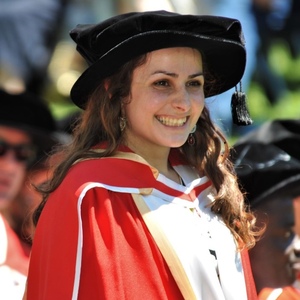 PhD student and Master of Urban and Regional Planning graduate Sanaz Alian at UNE graduation