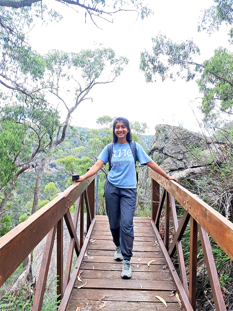 Photo of Thaw standing on bush walk way