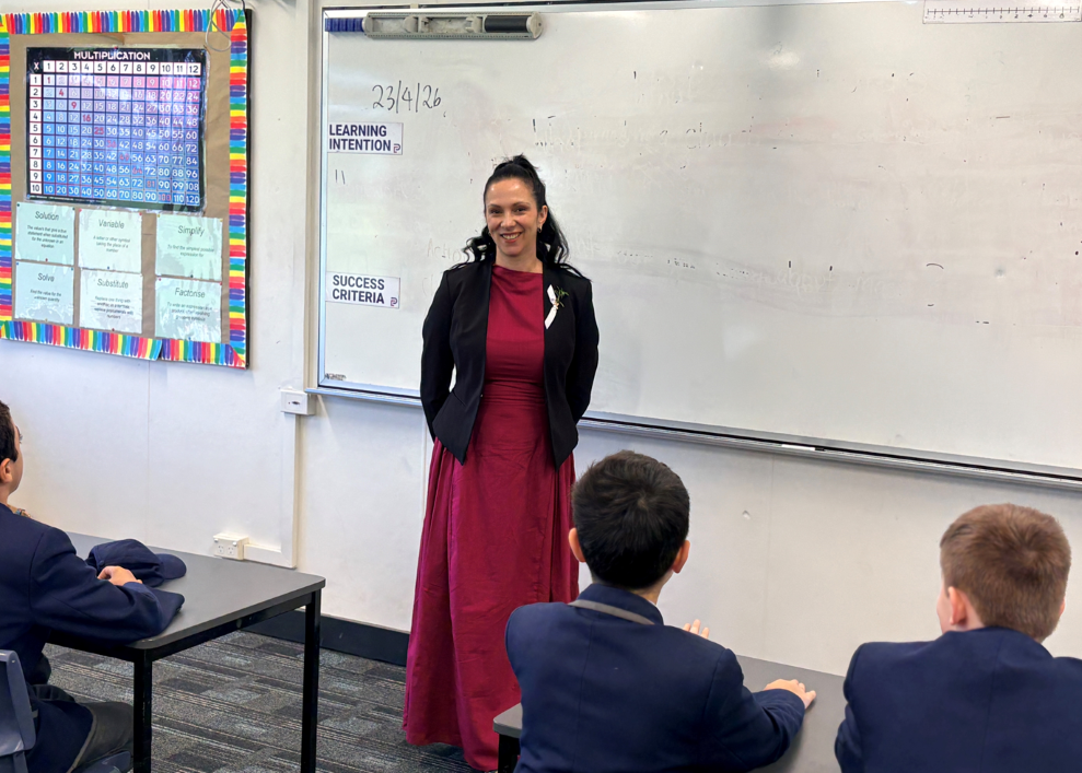Education graduate Crystal Primmer teaching in a Sydney high school