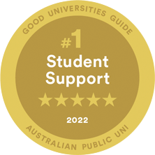 Number 1 in Student Support for a Public University - Good Universities Guide 5 Star Rating