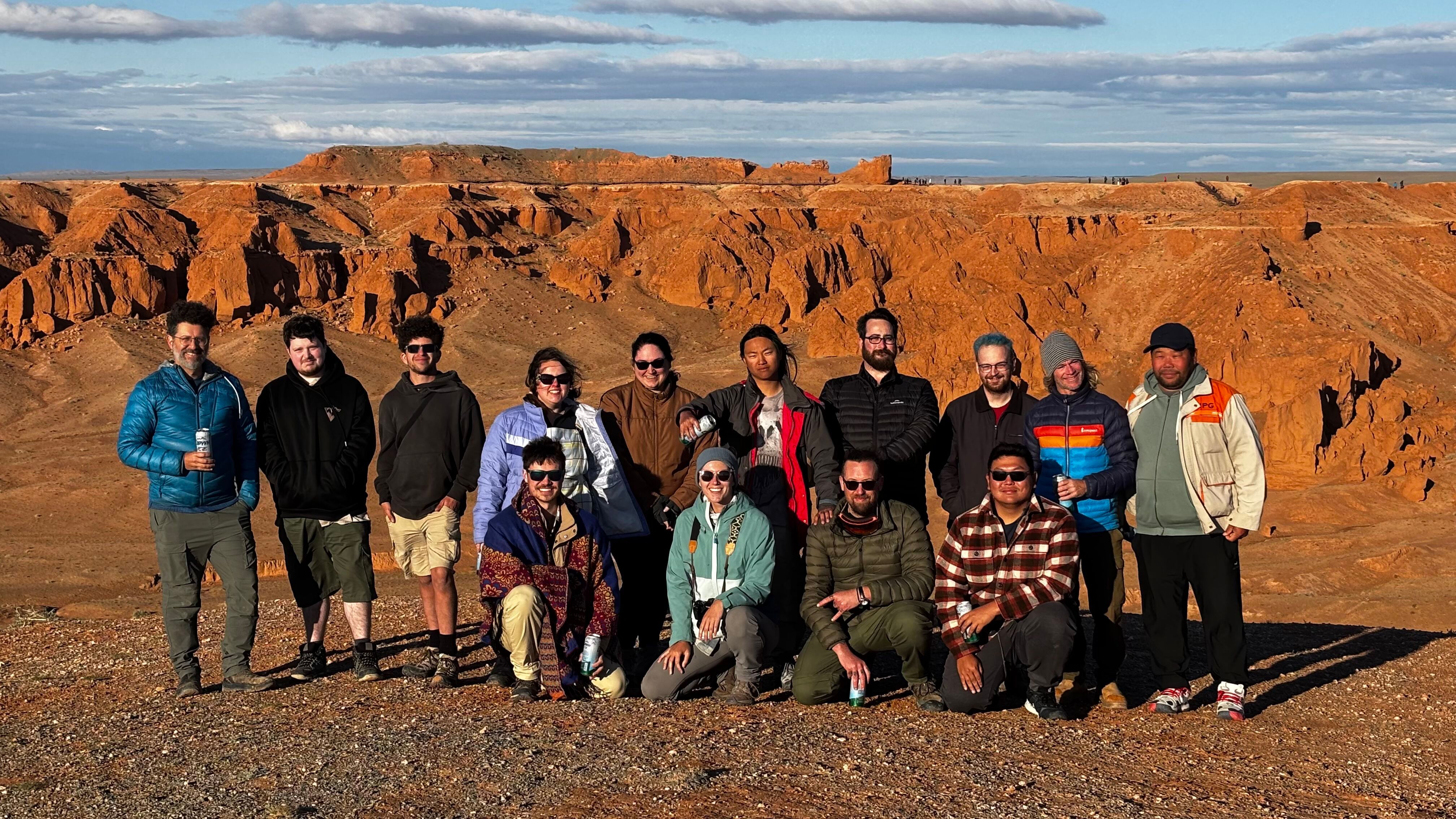 Students in the Gobi Desert at the 2025 Mongolia expedition