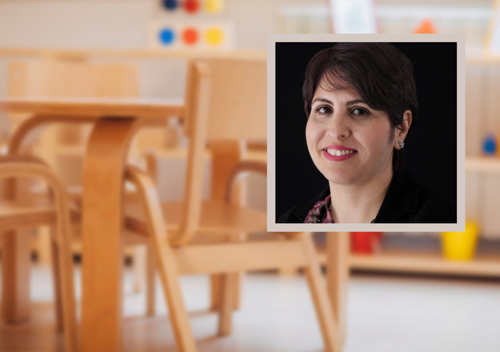 UNE Early Childhood Education Lecturer Dr Somayeh Ba Akhlagh in an early childhood learning setting