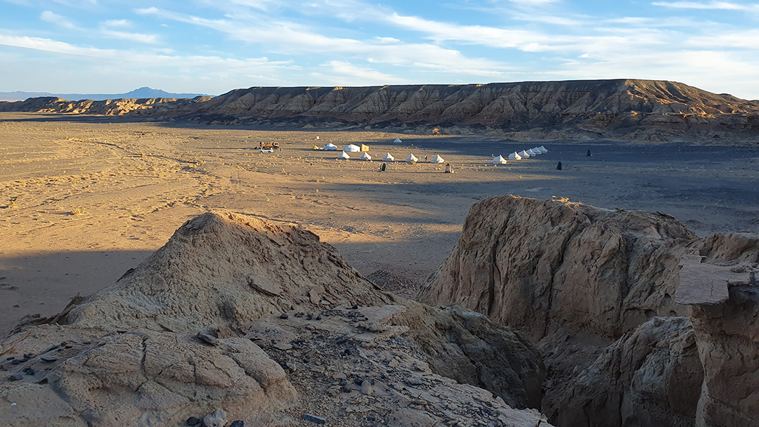 Campsite in the Gobi Desert 