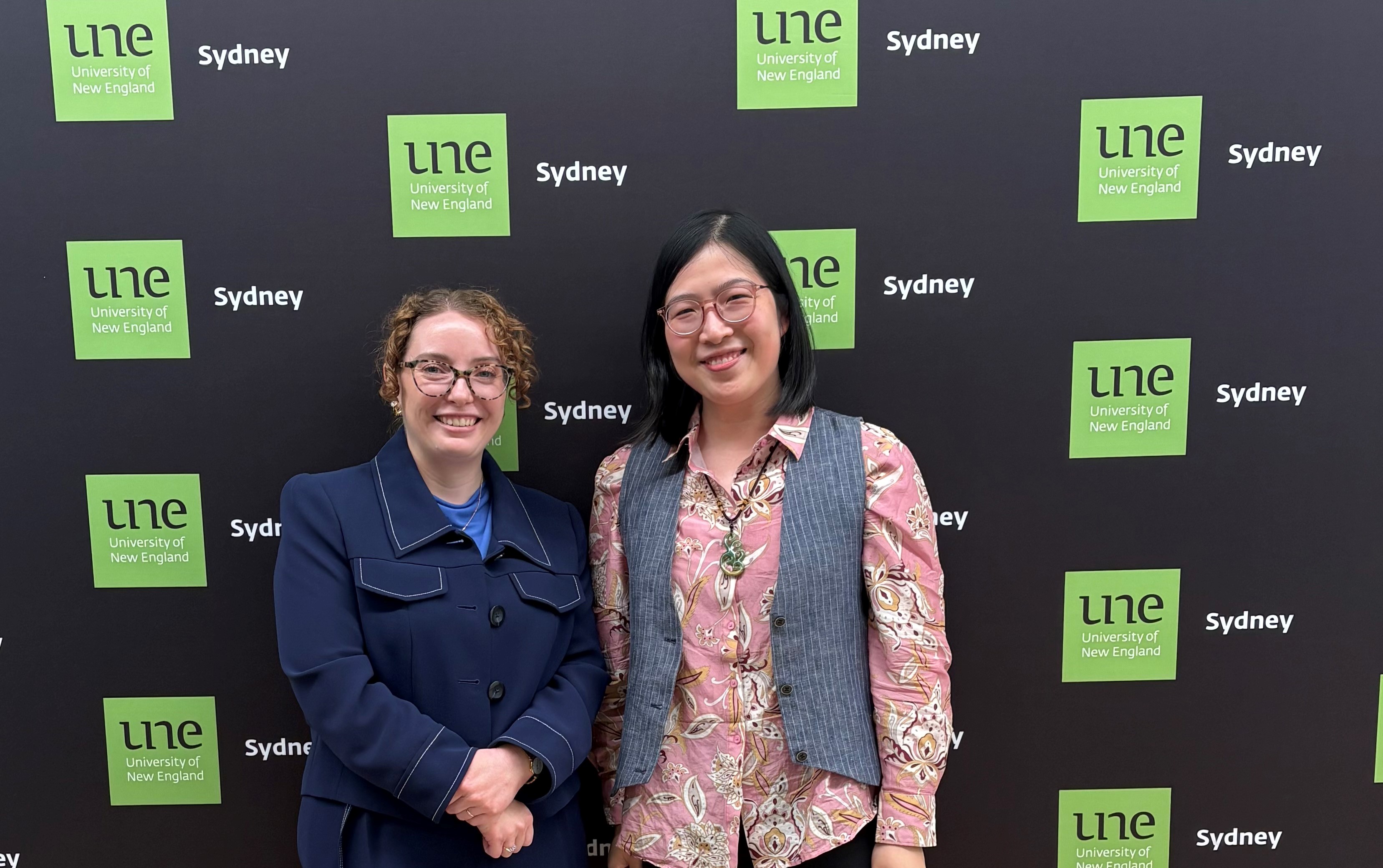 Law in the Real World speaker Julia Tutt and Political and International Studies Lecturer Dr Xiang Gao 