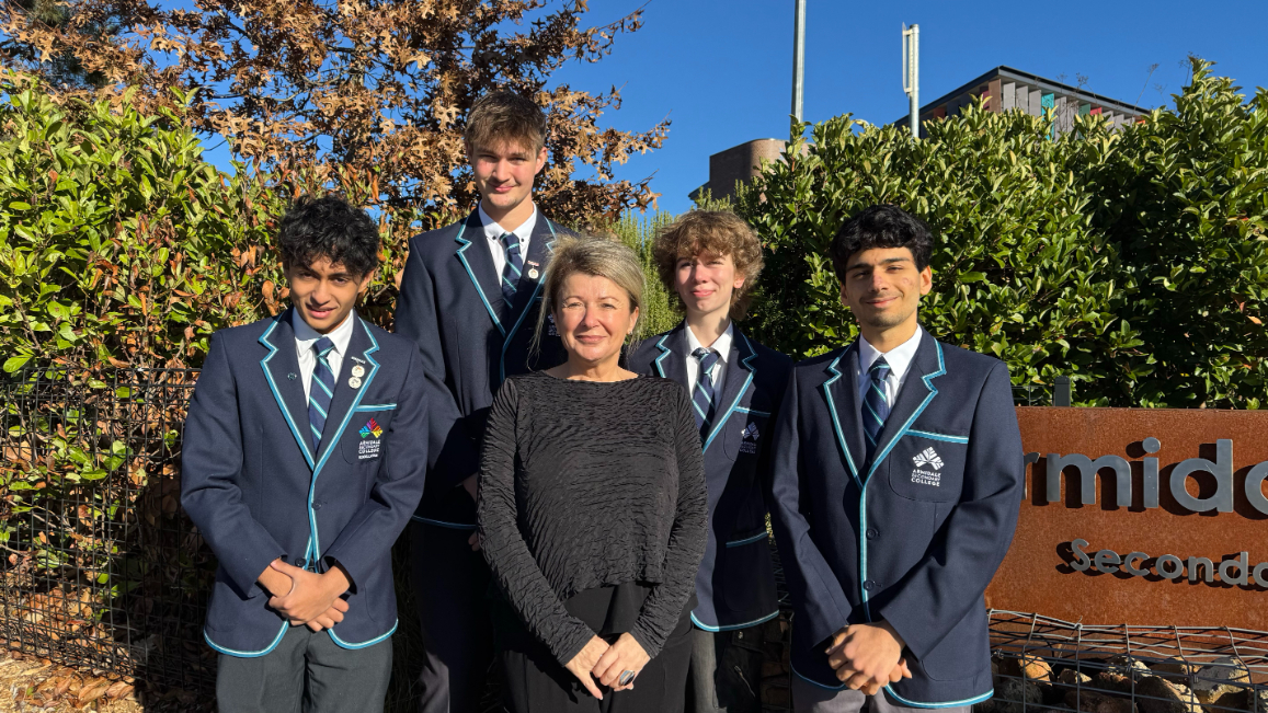 UNE HSC Pathways Program maths students from Armidale Secondary College. 