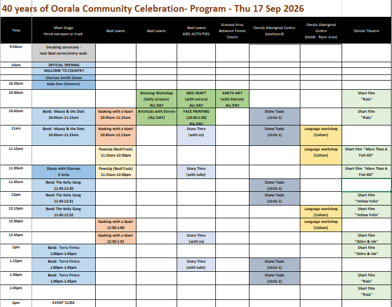 OOrala 40 Years Celebration Program