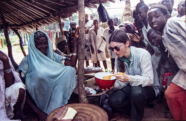 Ann interacting with Fulani women in central Nigeria. Photo Wolfgang Bayer. 