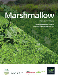 Front cover of 'Marshmallow (Malva parviflora) weed management guide for Australian vegetable production