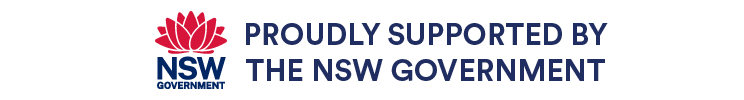 Banner identifying support by the NSW Government.