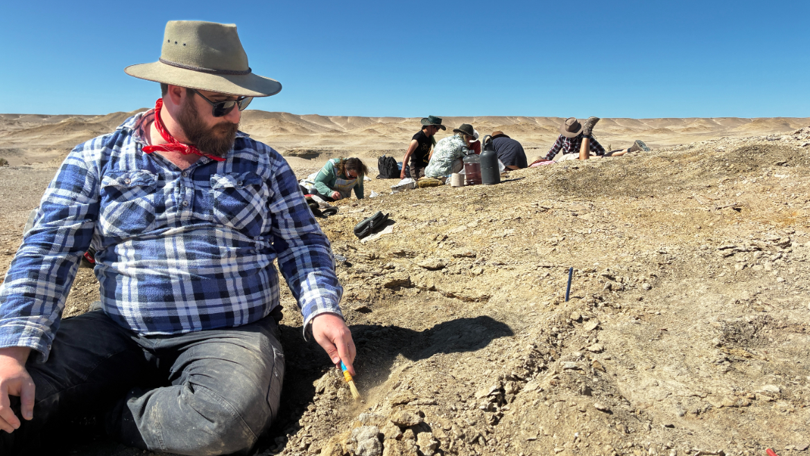 Photo of the group in the field 