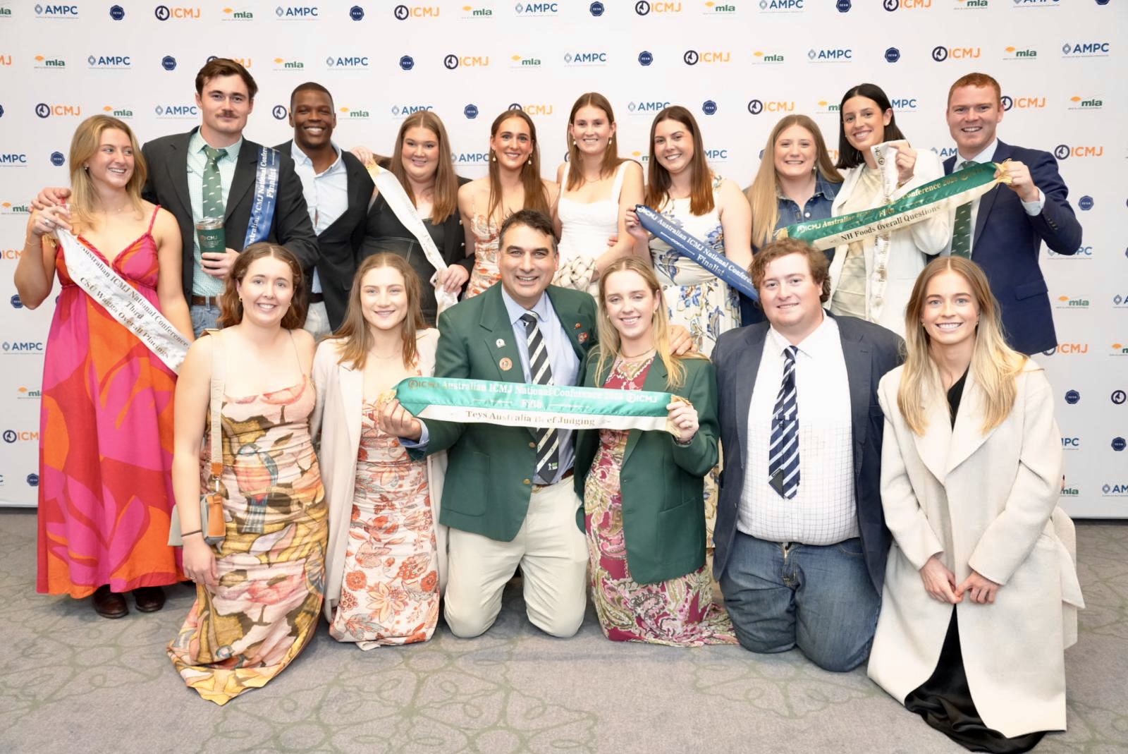 UNE's ICMJ students and winners with Professor Peter McGilchrist.