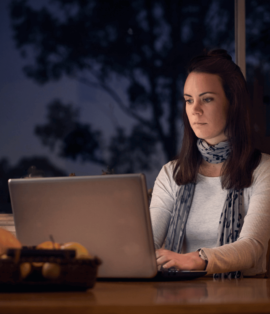 Image of student studying at home