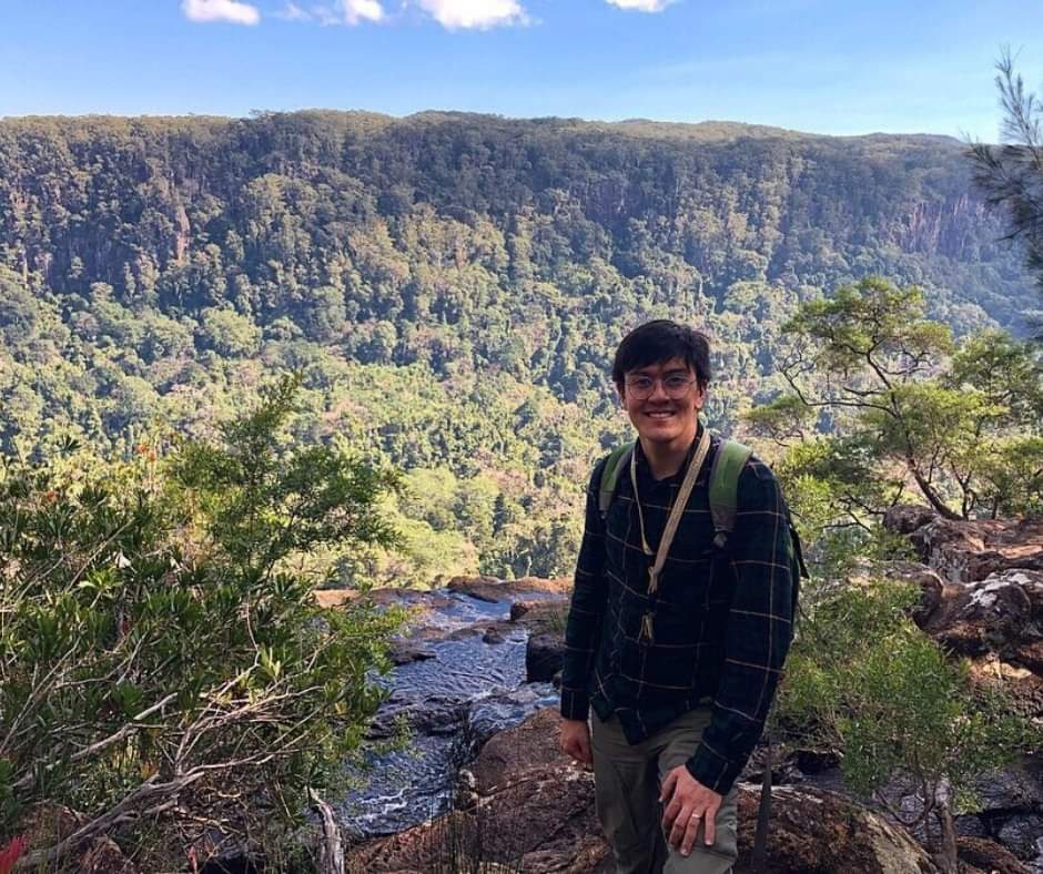 Ryan O'Donnell at the top of Dangar Falls