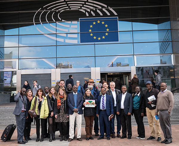 Ann with CELEP members lobbying European Parliament. Photo Petra Dillthey. 