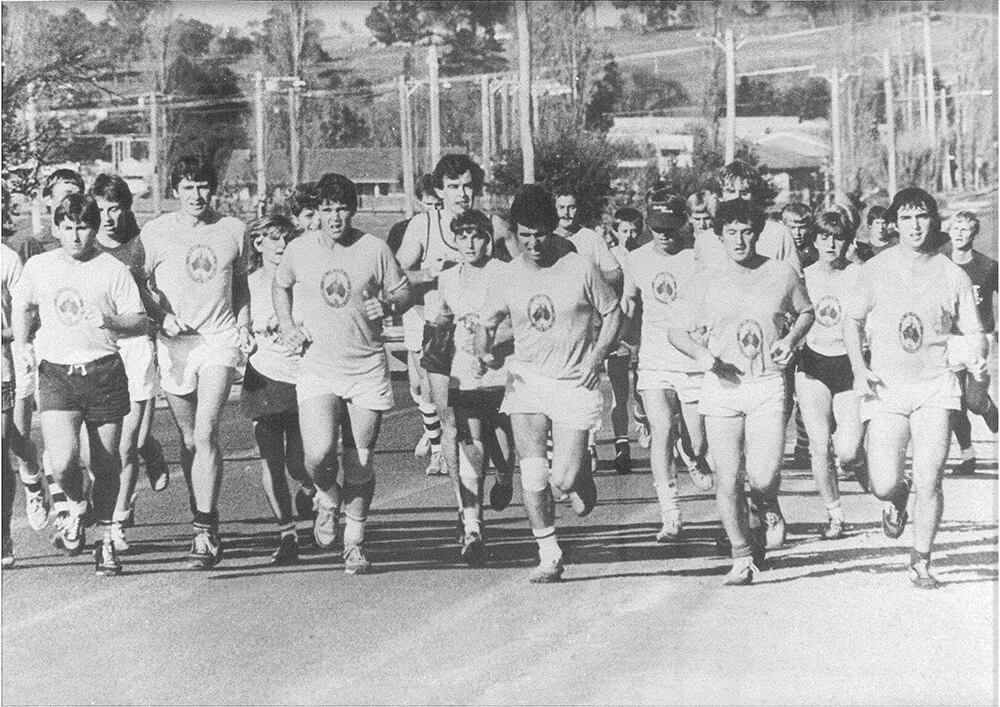 Black and white photo Robb College —  Cape to Cape Run 1981
