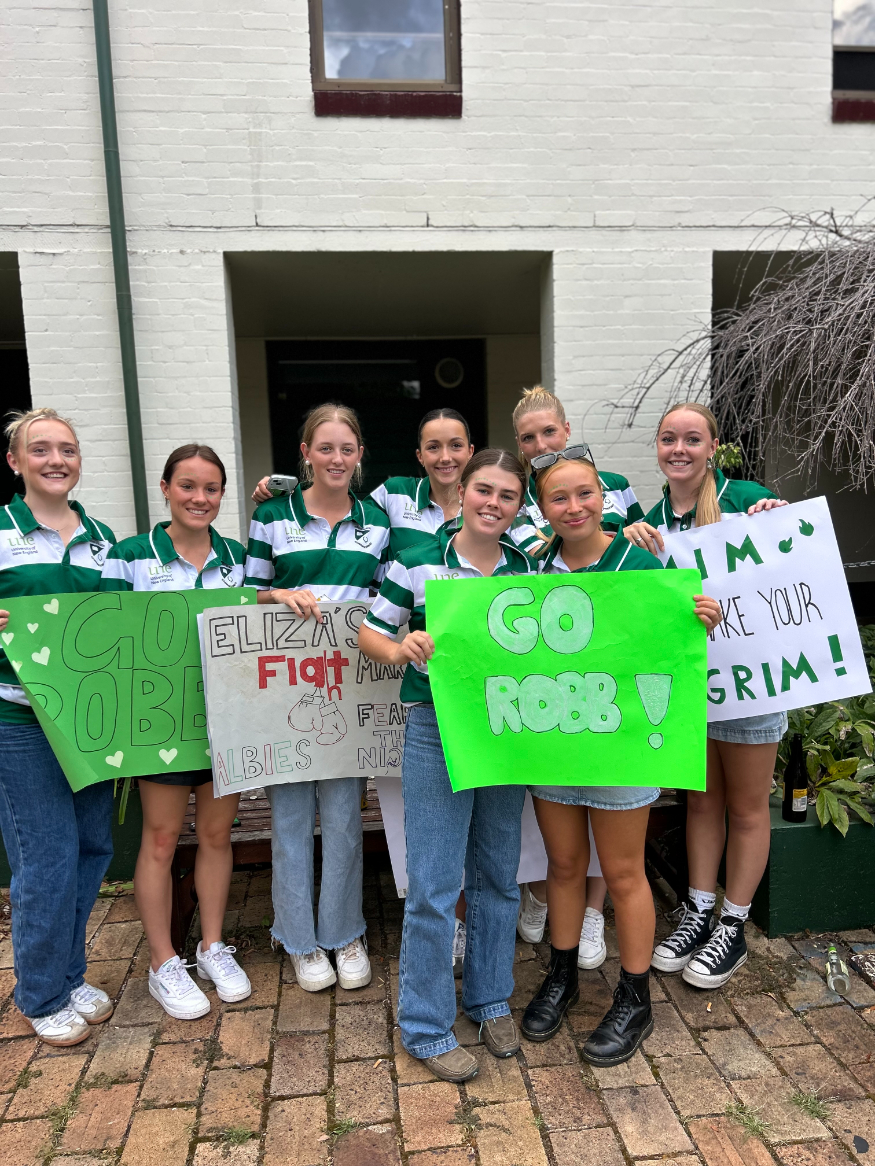 Lily with her friends from Robb College