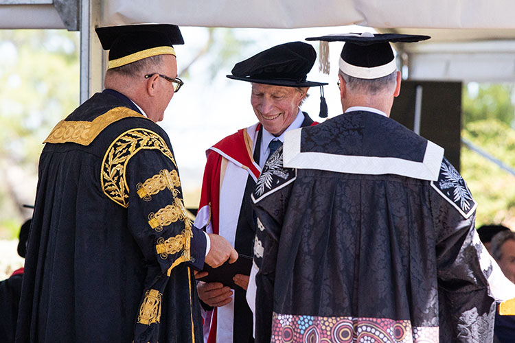 James Rowe receiving his Distinguished Alumni Award in 2025