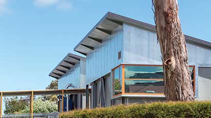 The facade of the Centre for Animal and Research Teaching building at UNE