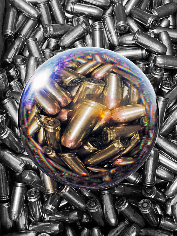 A pile of spent cartridges  