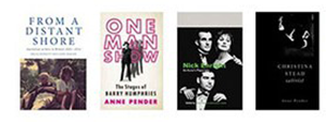 Row of covers of Anne' Pender's books