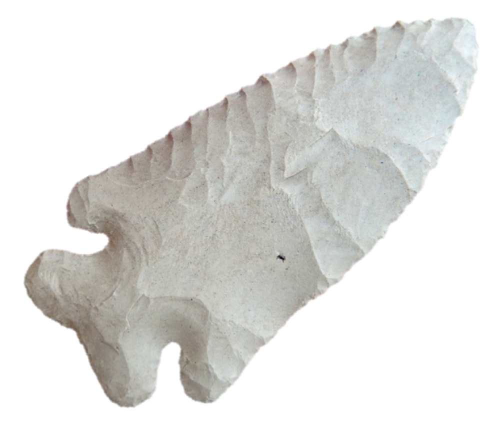 Replication by Mark Moore of a Thebes-style bifacial tool from the Early Archaic of North America. Replicating stone tools