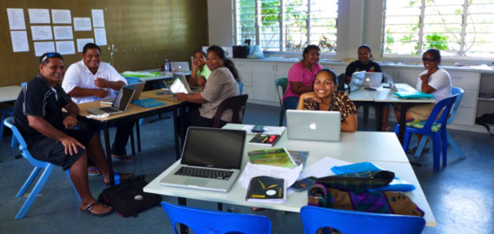 A group of Nauru teachers in a training session