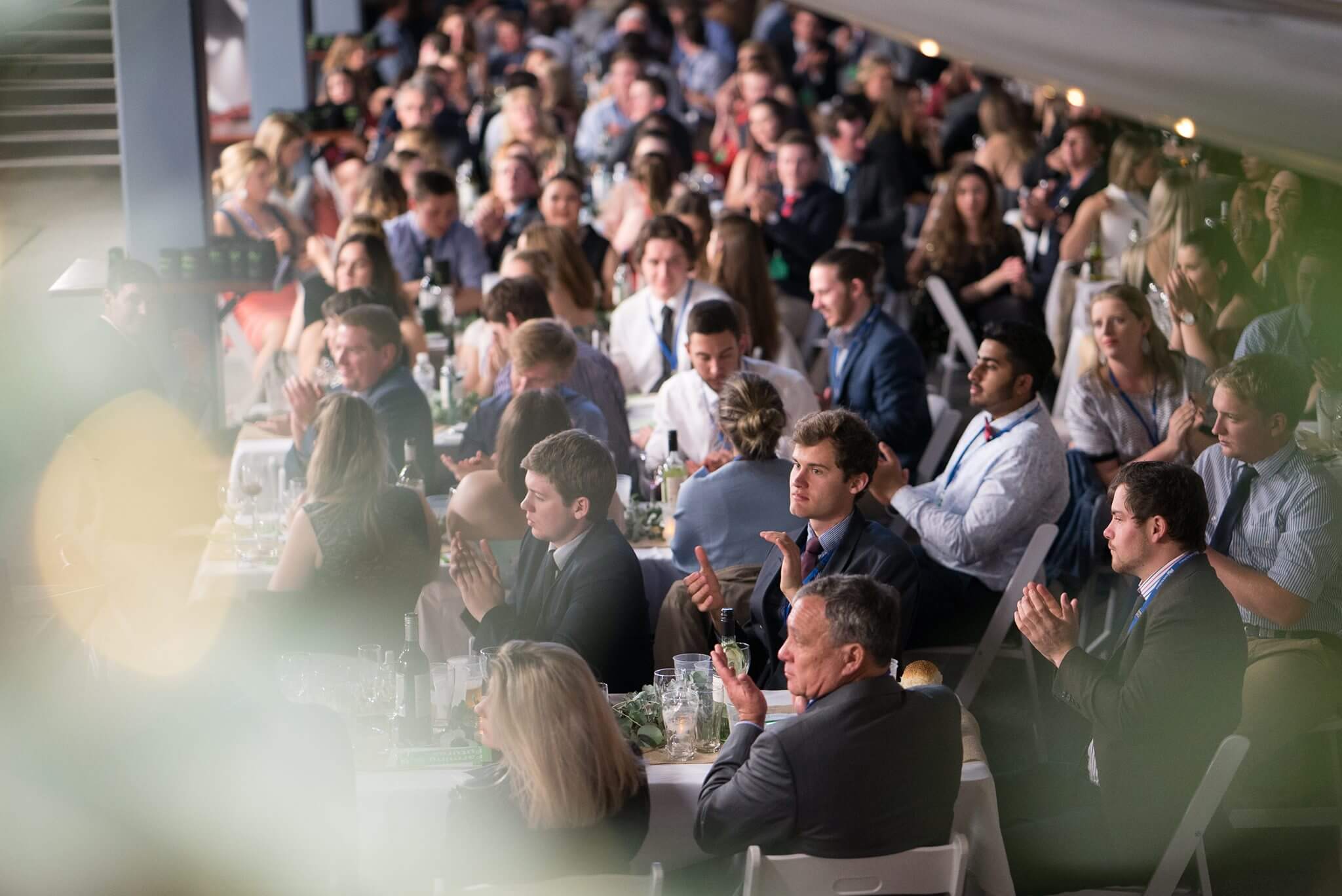 Birds Eye view of Farming Futures dinner event. 