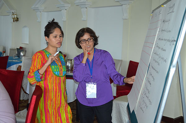 Whiteboard exercise with workshop participants