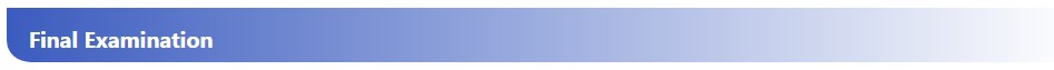 Picture of the final examination banner in Moodle