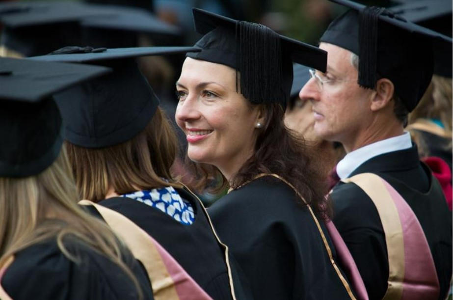 Smiling woman graduand