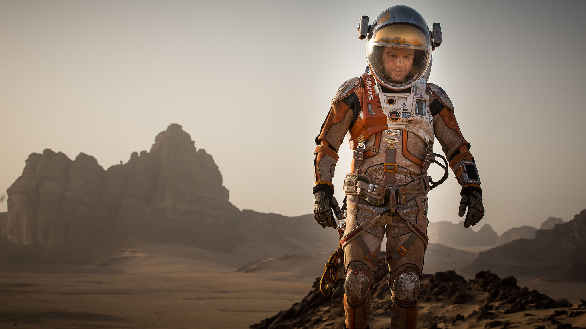 Image of as astronaut on Mars.