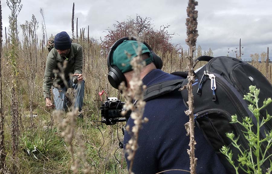 ROLA (Stone) Director of Photography, Mike Terry, filming a scene with Steve Ahoy at Sailsbury Court, NSW.