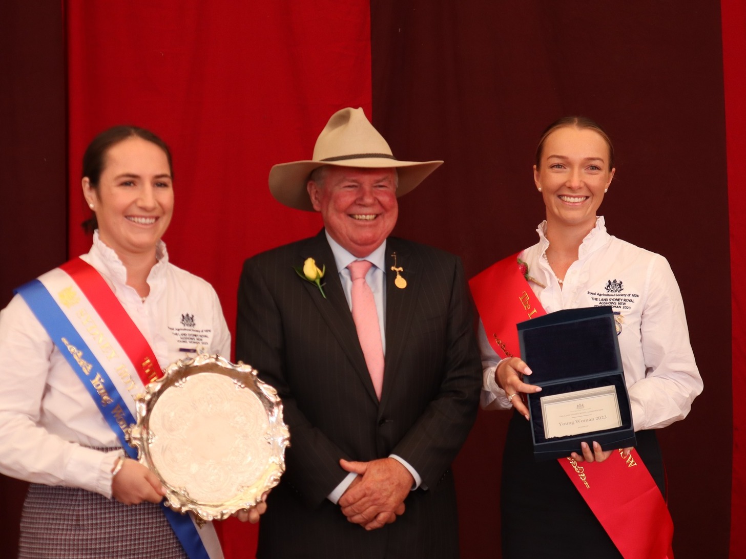Florance McGufficke (left) and Jessica Towns (right) accepting their awards.