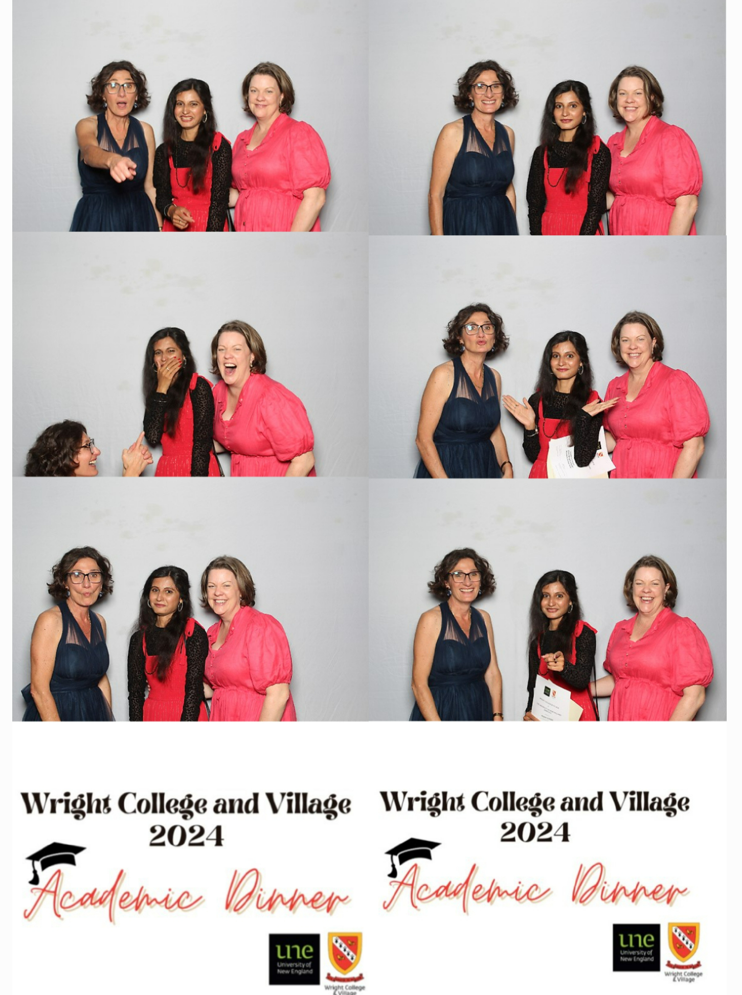 Anam with Kristy and Ilona at the Wright College and Village End of Year Dinner