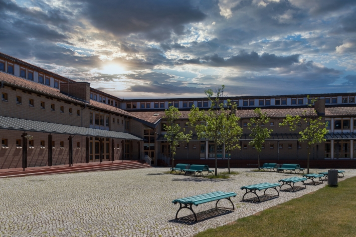 Digitised artist depiction of outdoor learning space for school 