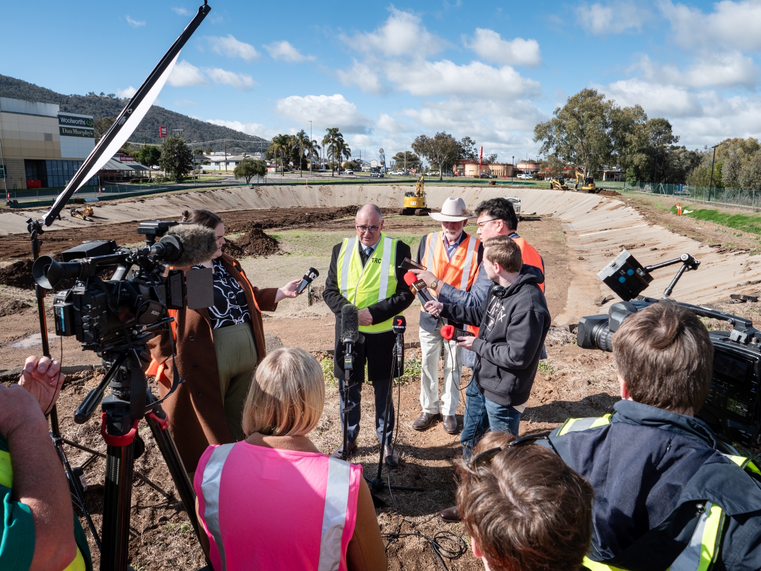 Media at the velodrome site