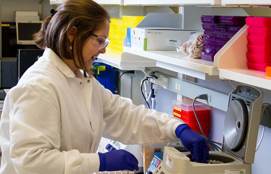 Image of a scientist in a lab