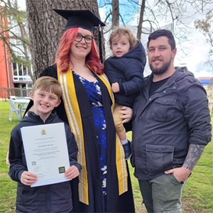 Tayla Messina at her graduation