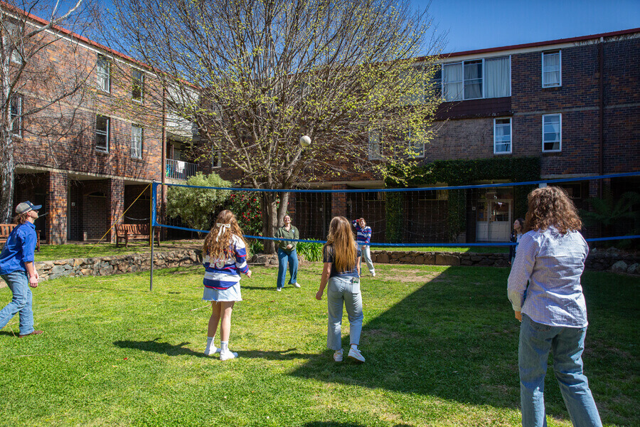 Courtyard and Volleyball