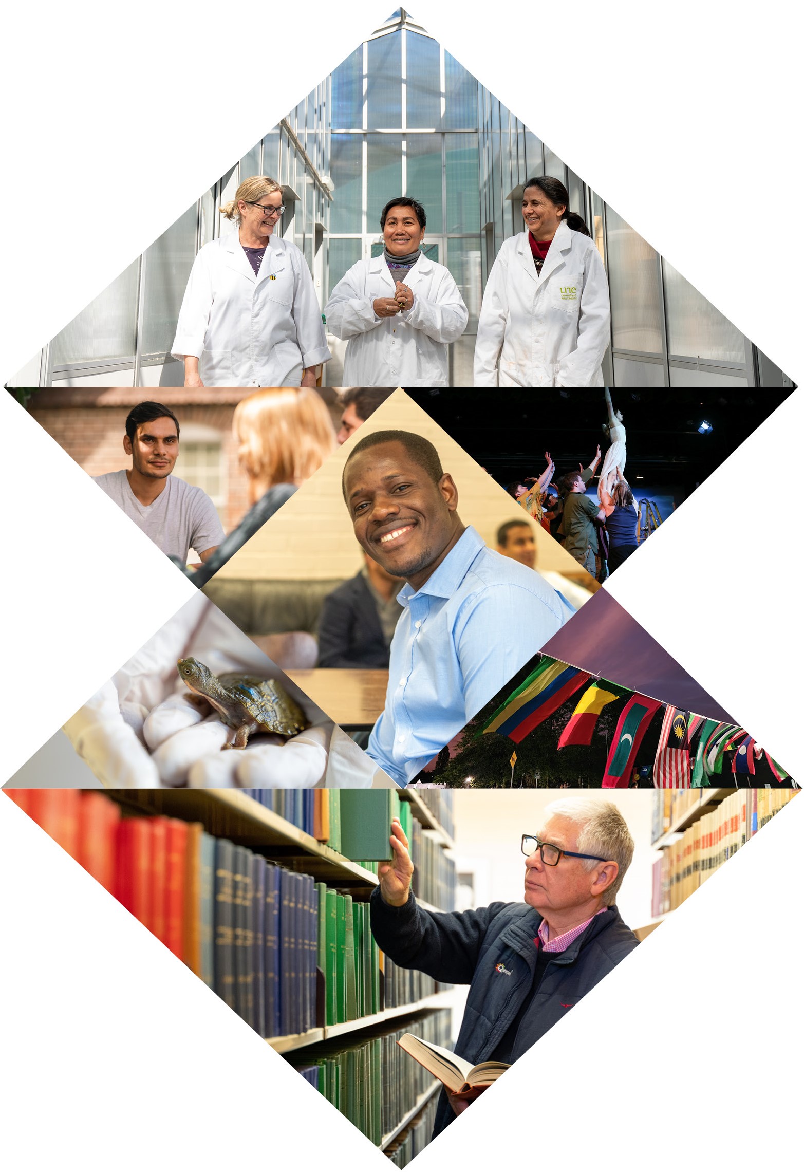 GRS logo with images of students