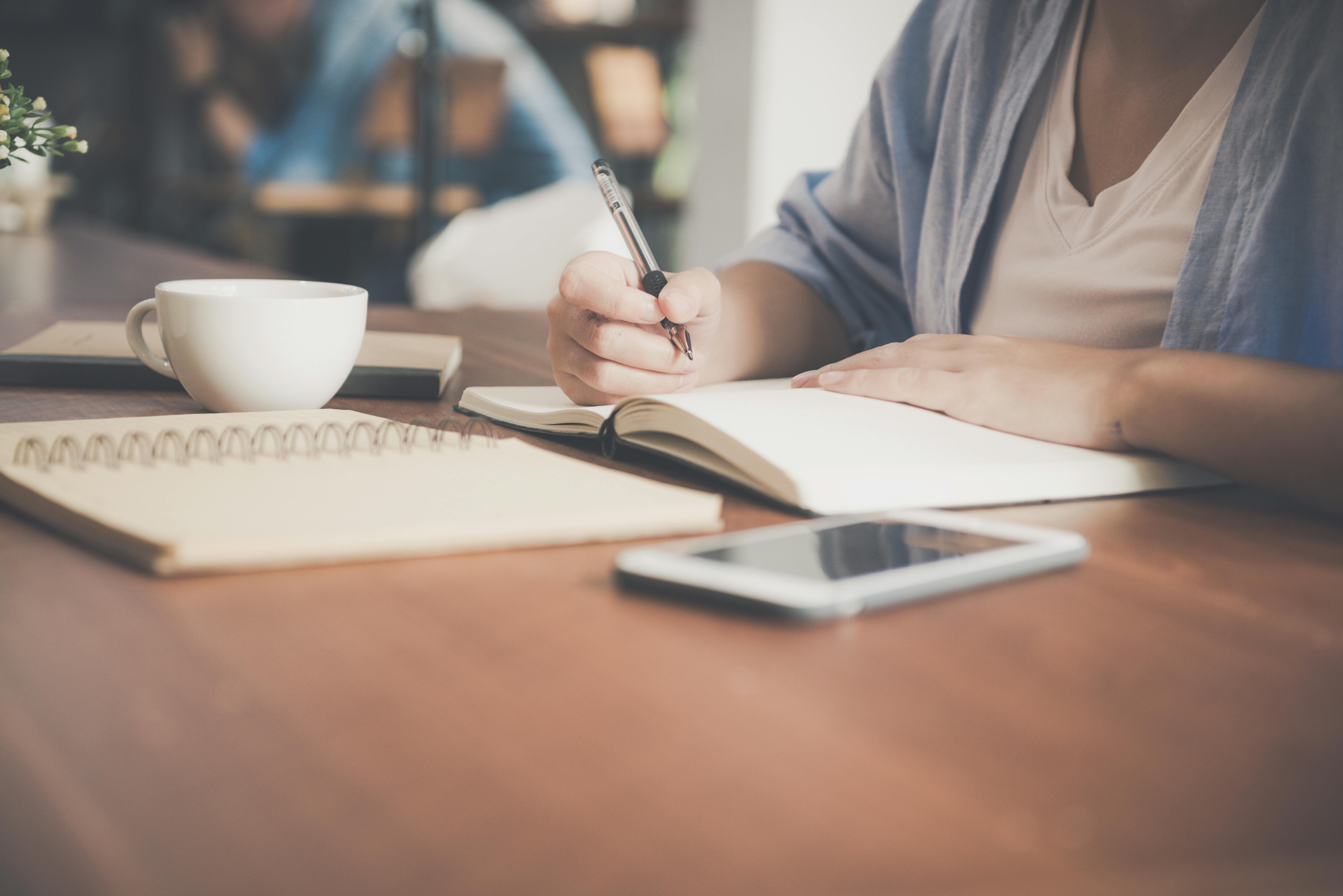 Image of a person studying