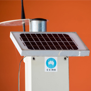 csiro solar panel on orange background